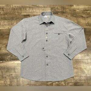 1970s vintage embroidered gray button up from Anna Collection size medium